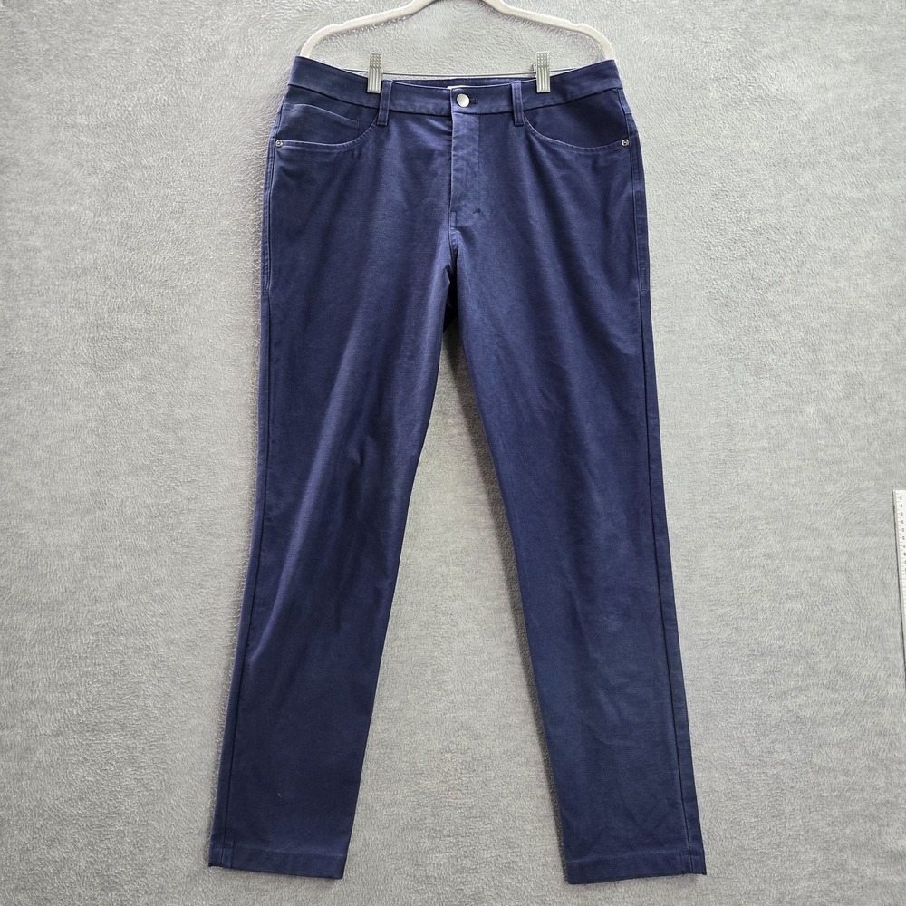 Lululemon‎ Men Pants 32 Blue Chino ABC Slim Fit 5 Pocket 34" Utilitech